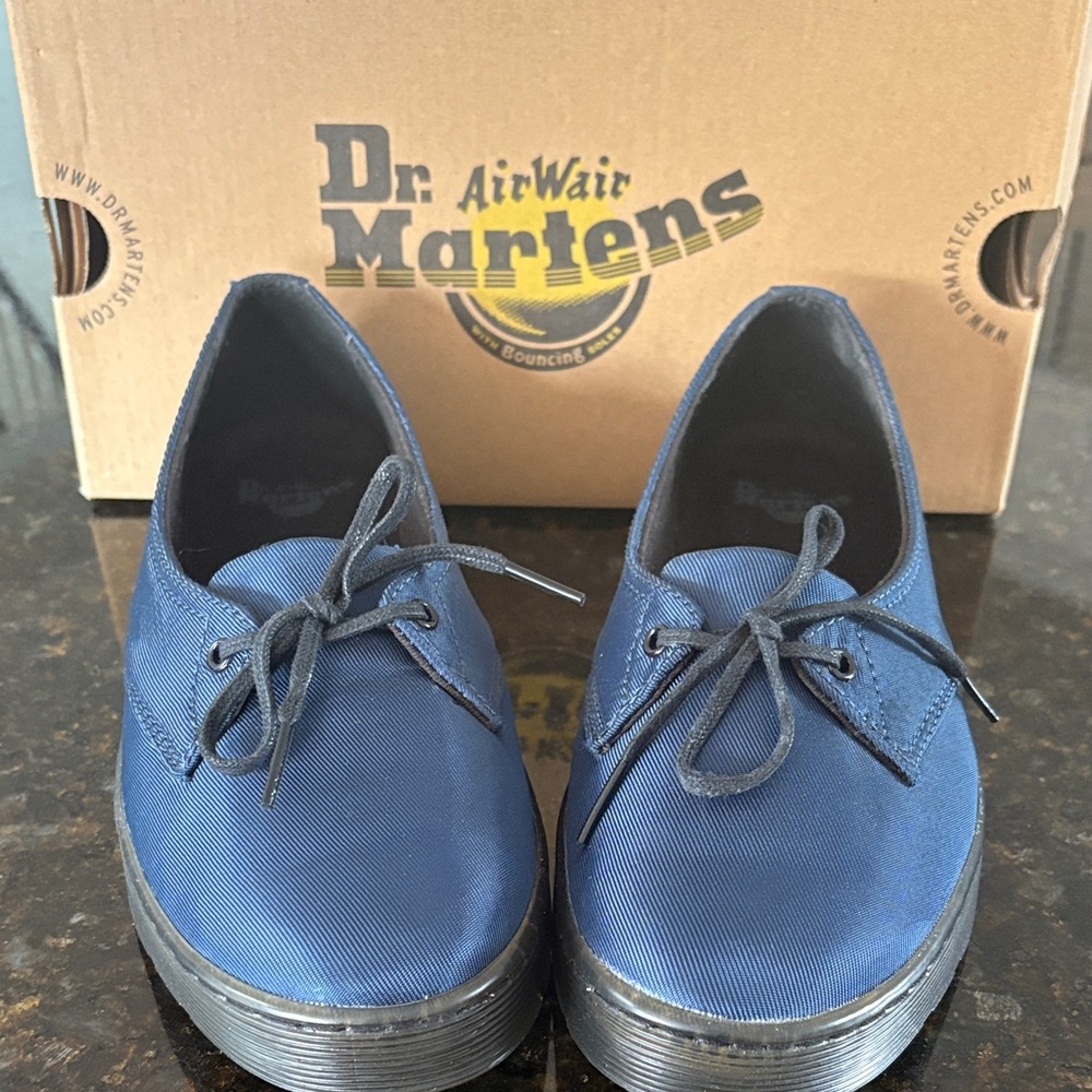 Dr Martens Morada Blue Cruise Nylon Lace Up Shoes Size 7 New in Box